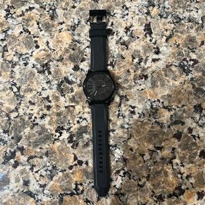 Diesel All Black Rasp Silicone Watch Men’s